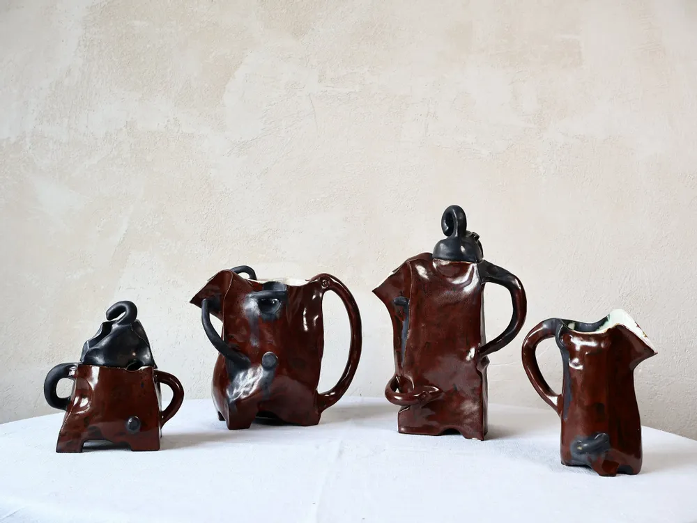 Accessoires thé et café - Service à Café ou à Thé Sculpté en Céramique - WOJCIECH DZIENNIAK ART