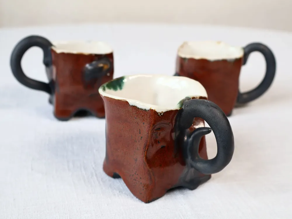 Accessoires thé et café - Service à Café ou à Thé Sculpté en Céramique - WOJCIECH DZIENNIAK ART