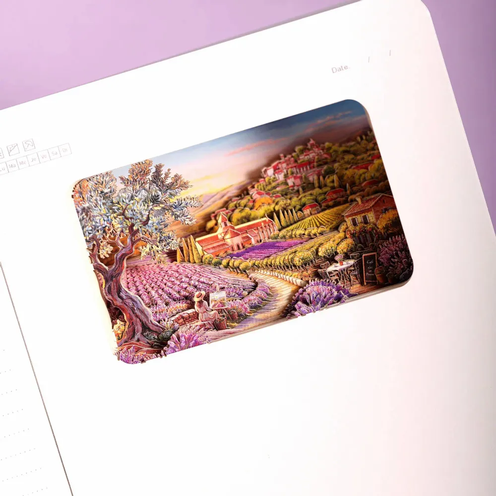 Papeterie bureau - Carnet d'art en papier 3D — Provence - BUDDHIHERZ