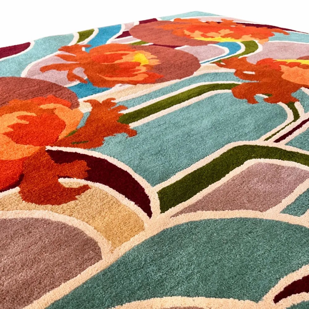 Tapis - Tapis contemporain artistique — PIÈCE UNIQUE — SPRING 1920. - ATELIER SAGRADO