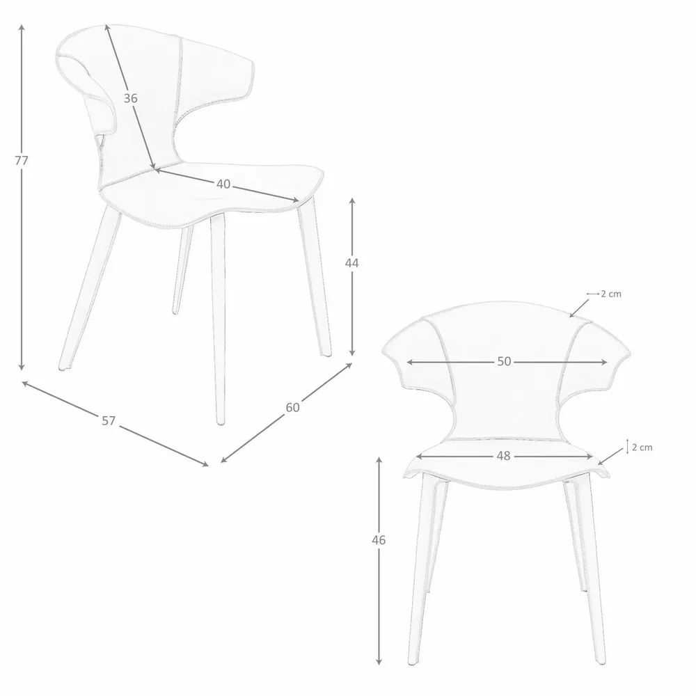 Chairs - Chair in orange regenerated leather - ANGEL CERDÁ