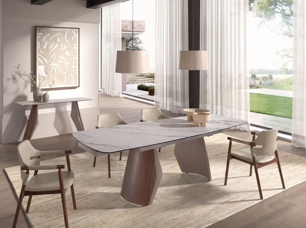 Chairs - Chair in sand-coloured regenerated leather - ANGEL CERDÁ