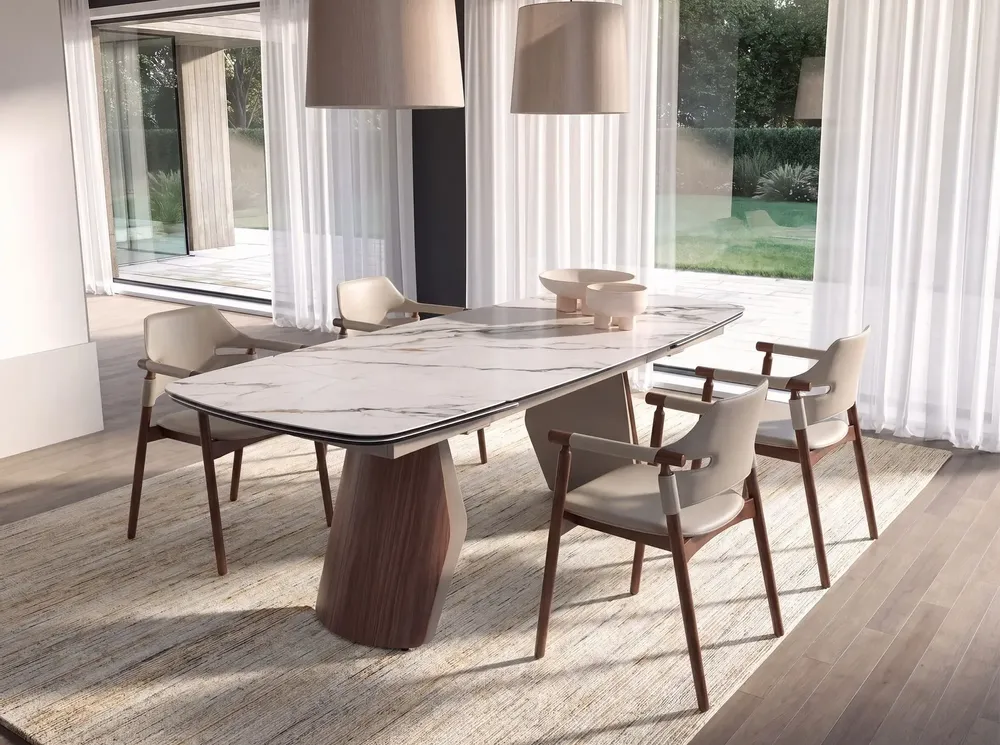 Chairs - Chair in sand-coloured regenerated leather - ANGEL CERDÁ