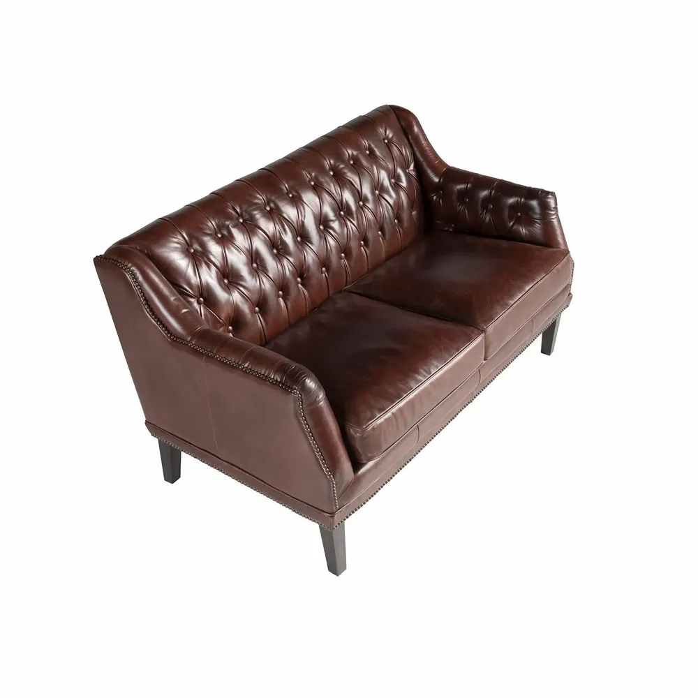 Sofas - 2-seater Chester sofa in cognac brown leather - ANGEL CERDÁ