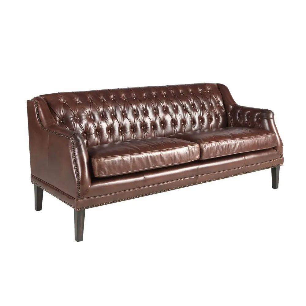 Sofas - 3-seater Chester sofa in cognac brown leather - ANGEL CERDÁ