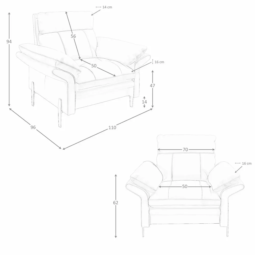 Fauteuils - Fauteuil en cuir gris taupe - ANGEL CERDÁ