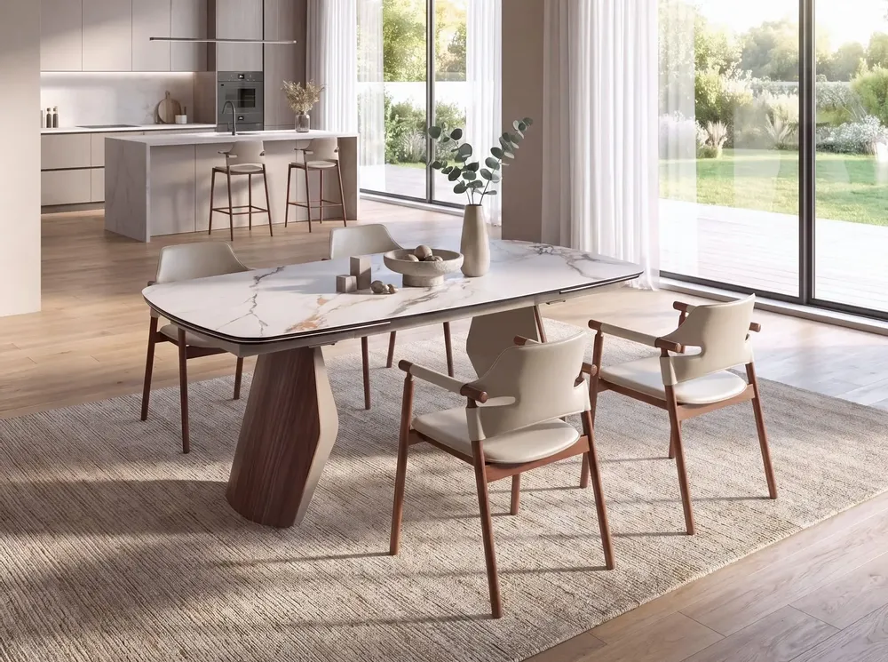 Chairs - Stool in sand-coloured regenerated leather - ANGEL CERDÁ