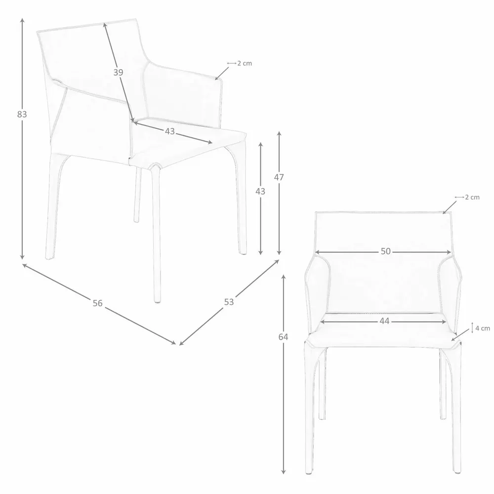 Chairs - Chair in mink-coloured regenerated leather - ANGEL CERDÁ