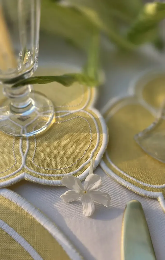 Linge de table textile - ABEILLE - serviette, set de table et dessous de verre - ARTIPARIS
