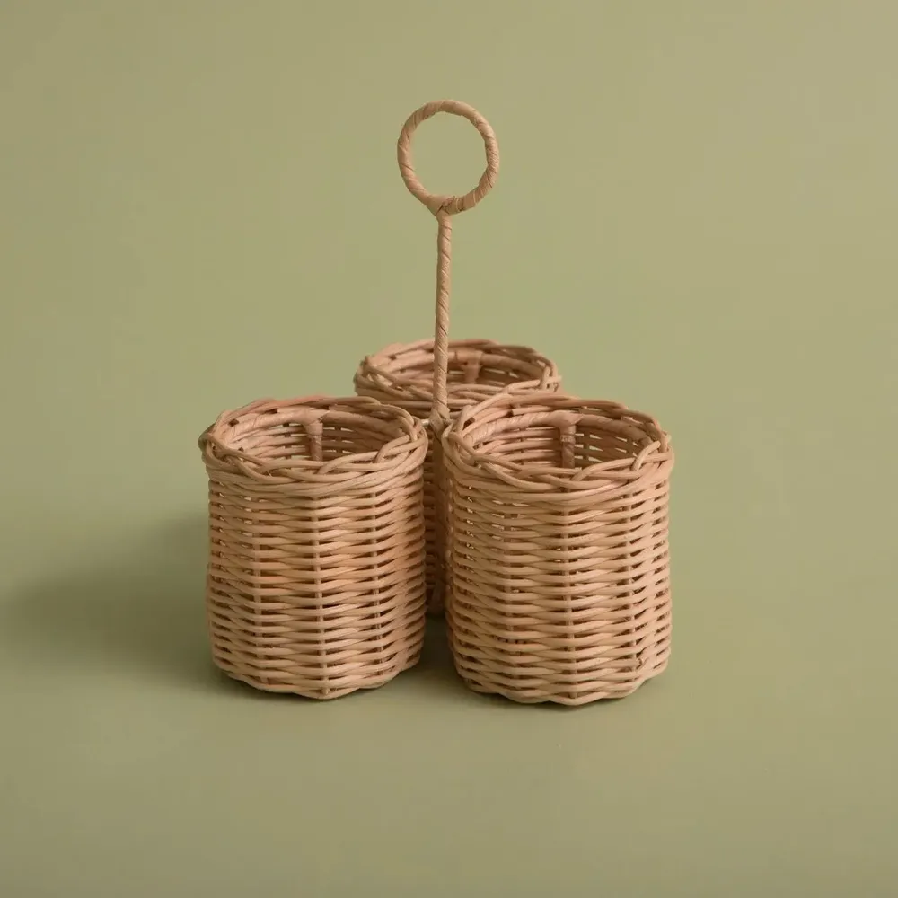 Couverts de service - PORTE-BOUTEILLE EN ROTIN - MAHE HOMEWARE