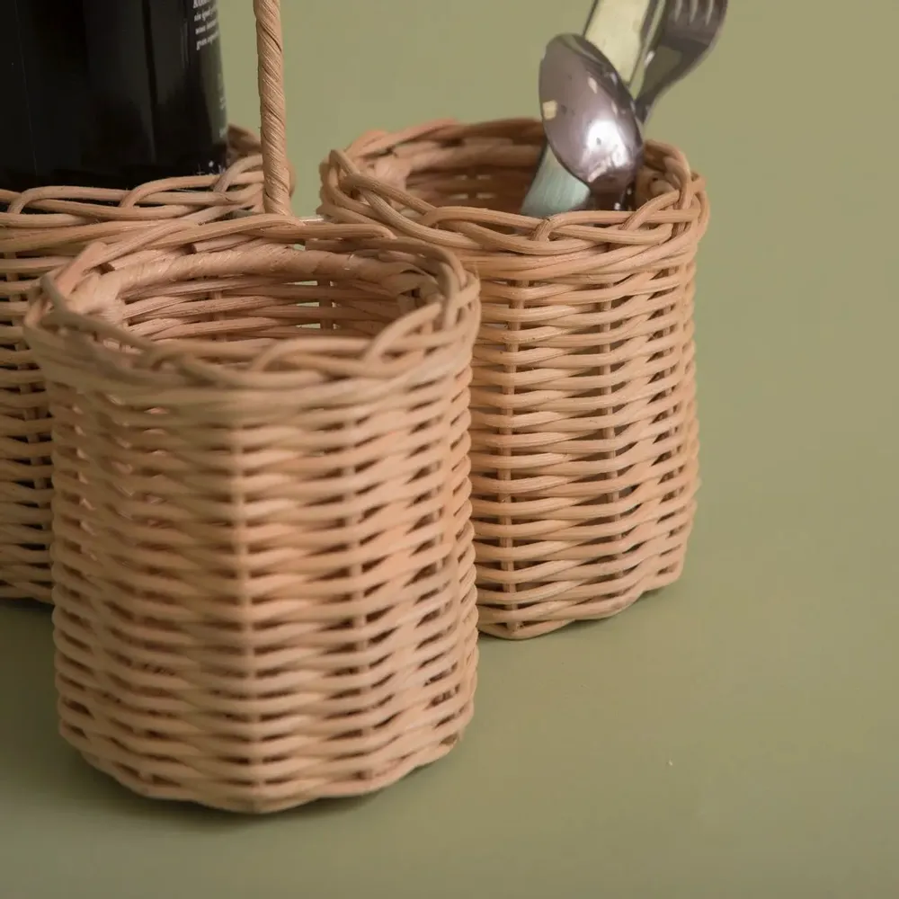 Couverts de service - PORTE-BOUTEILLE EN ROTIN - MAHE HOMEWARE