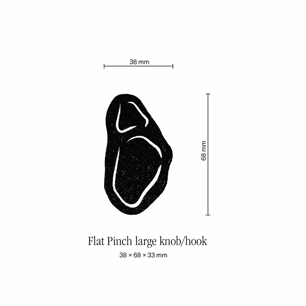 Wardrobe - Flat Pinch large knob/hook - EVAANNA