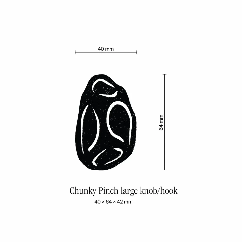 Wardrobe - Chunky Pinch large knob/hook - EVAANNA