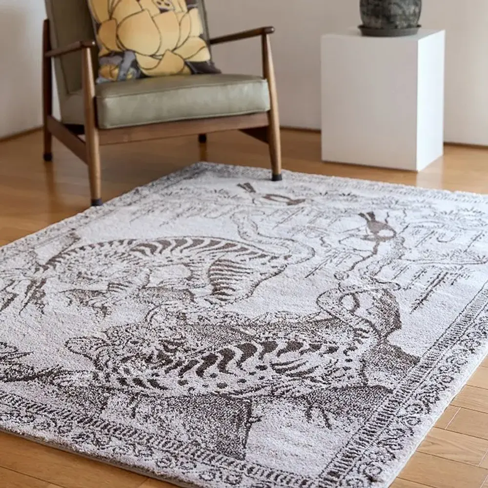 Tapis - Deux paires de tapis en forme de tigre et de pagpies - BON`EE(LIVING ART BRAND)