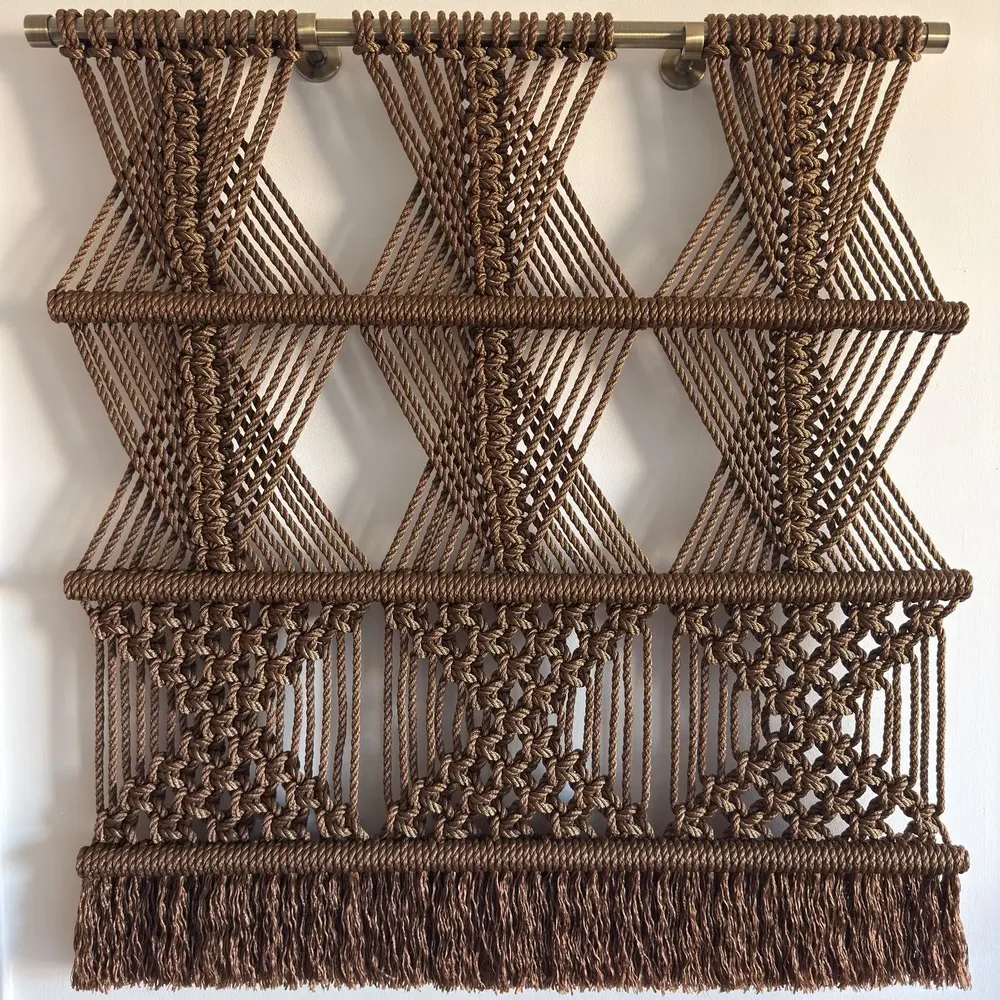 Tapisseries - Tenture Murale Macramé Fondation Marron - NŒULUXE