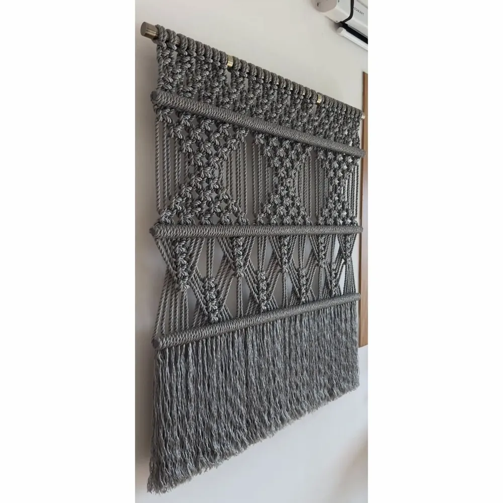 Tapisseries - Tenture Murale Macramé Fondation Argent - NŒULUXE