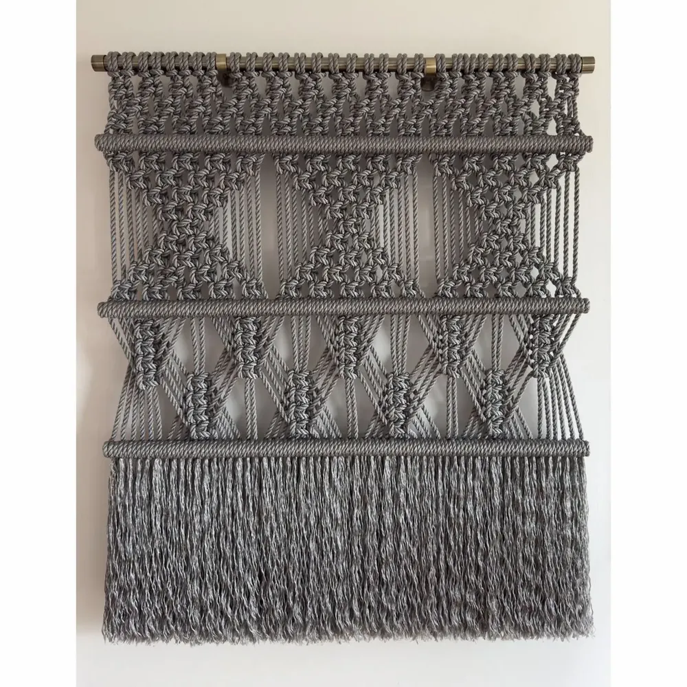 Tapisseries - Tenture Murale Macramé Fondation Argent - NŒULUXE
