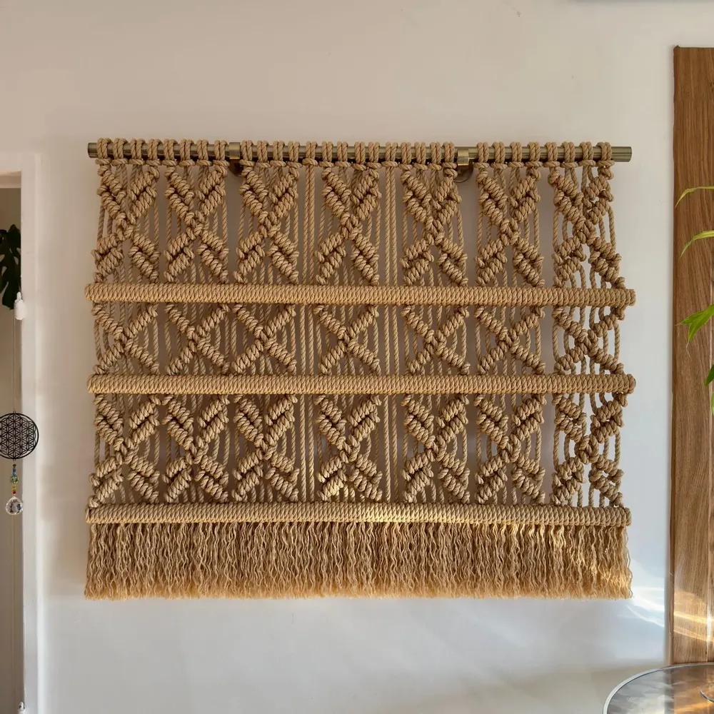 Tapestries - Suspended Macrame Wall Hanging Fondation Beige - NŒULUXE