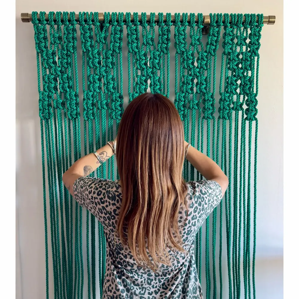 Tapisseries - Tenture Murale Macramé Mili Vert - NŒULUXE