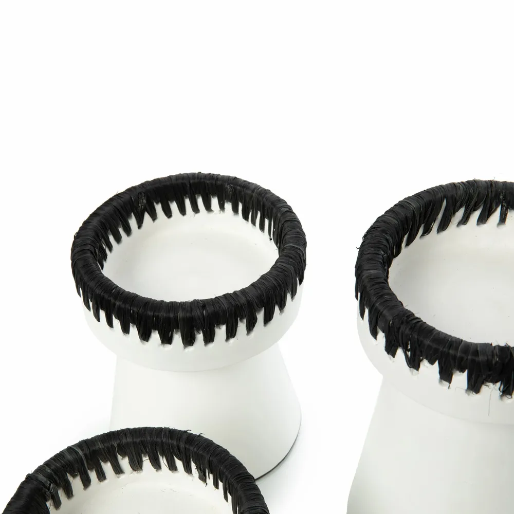 Candlesticks and candle holders - The Pretty Candle Holder - White Black - M - BAZAR BIZAR LIVING