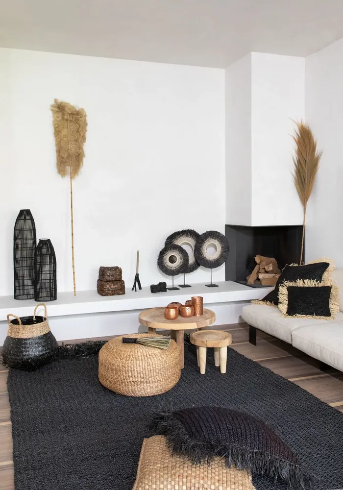 Rugs - The Fringed Carpet - Black - 200x300 - BAZAR BIZAR LIVING