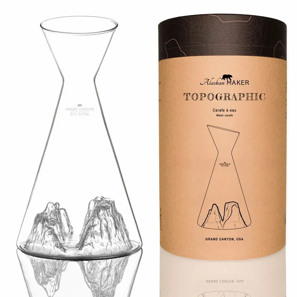 Gifts - Topographic Long Drink Glass - ALASKAN MAKER