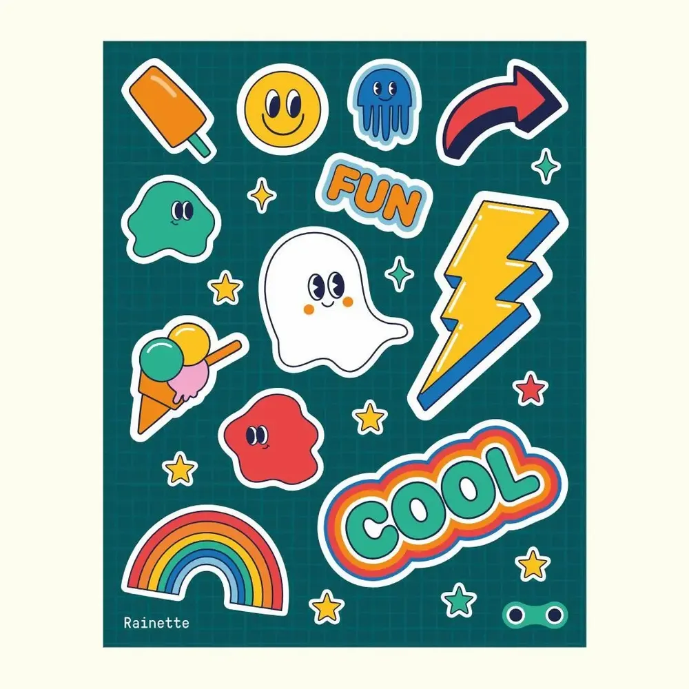 Accessoires enfants - Stickers réfléchissants - Grandes planches - RAINETTE