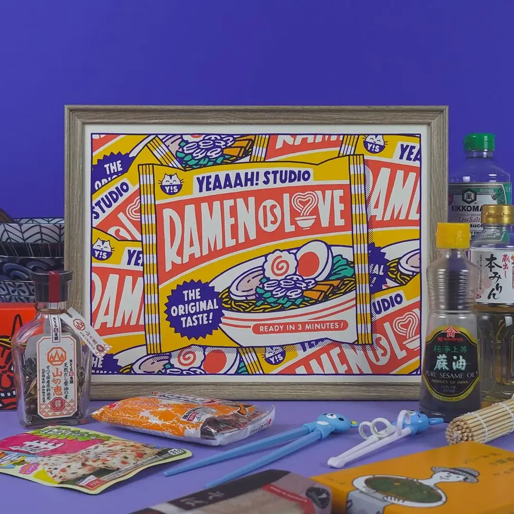 Poster - Print "Ramen is Love” (Size 30x40cm) - YEAAAH! STUDIO