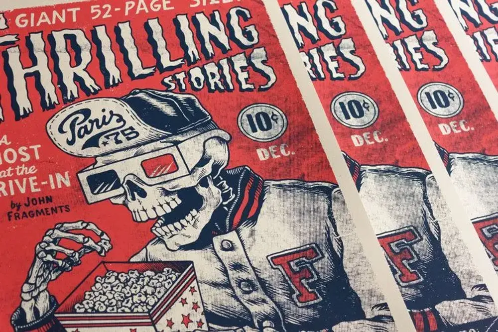 Poster - Print " Thrilling Stories” (Size 30x40cm) - YEAAAH! STUDIO