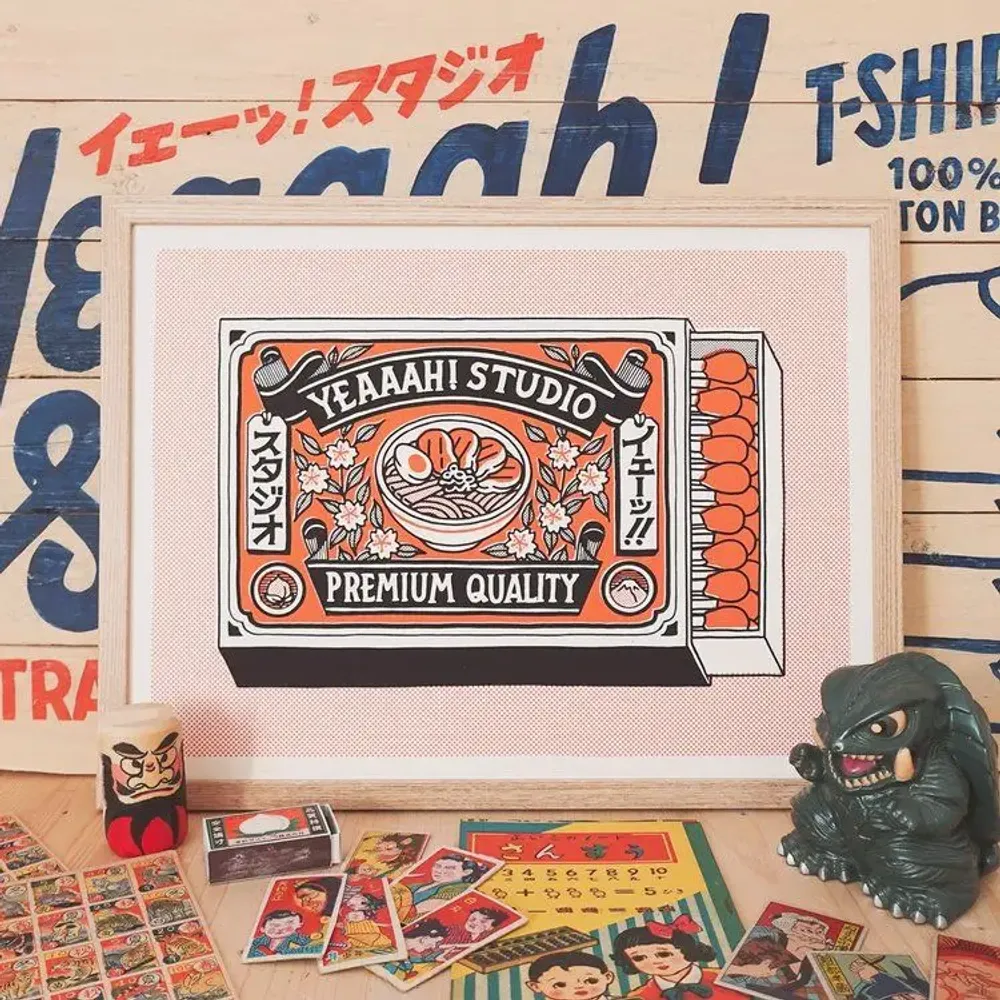 Poster - Print " Matchbox ” (Size 30x40cm) - YEAAAH! STUDIO