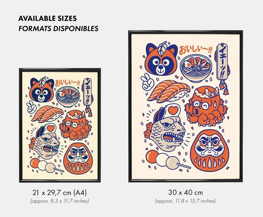 Poster - Print  "Nihon” - Size 30x40cm or A4 - YEAAAH! STUDIO