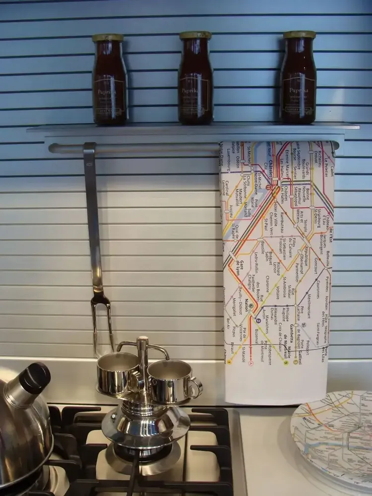 Dish towels - Paris RATP Tea Towel Blanc 72 X 48 - MAISON VIVARAISE - SDE VIVARAISE WINKLER