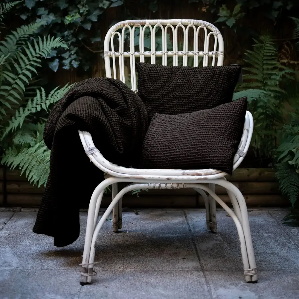 Coussins - Coussin Maia Noir Carbone 45 X 45 - MAISON VIVARAISE - SDE VIVARAISE WINKLER