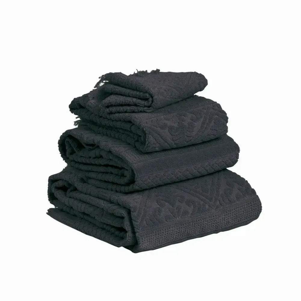 Bath towels - Zoé Bath Towel Carbone 100 X 180 - MAISON VIVARAISE - SDE VIVARAISE WINKLER