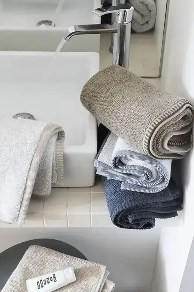 Bath towels - Bora Bath Towel Ombre 90 X 150 - MAISON VIVARAISE - SDE VIVARAISE WINKLER