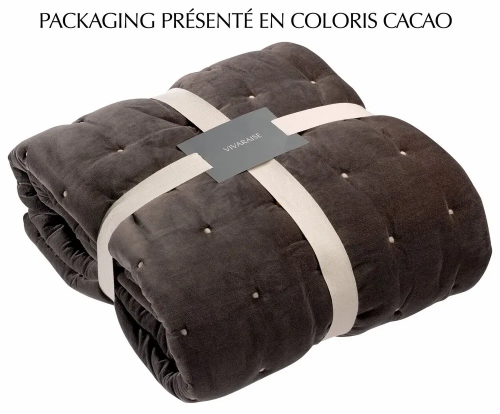 Bed linens - Elise Bed Throw Vert de gris 240 X 260 - MAISON VIVARAISE - SDE VIVARAISE WINKLER