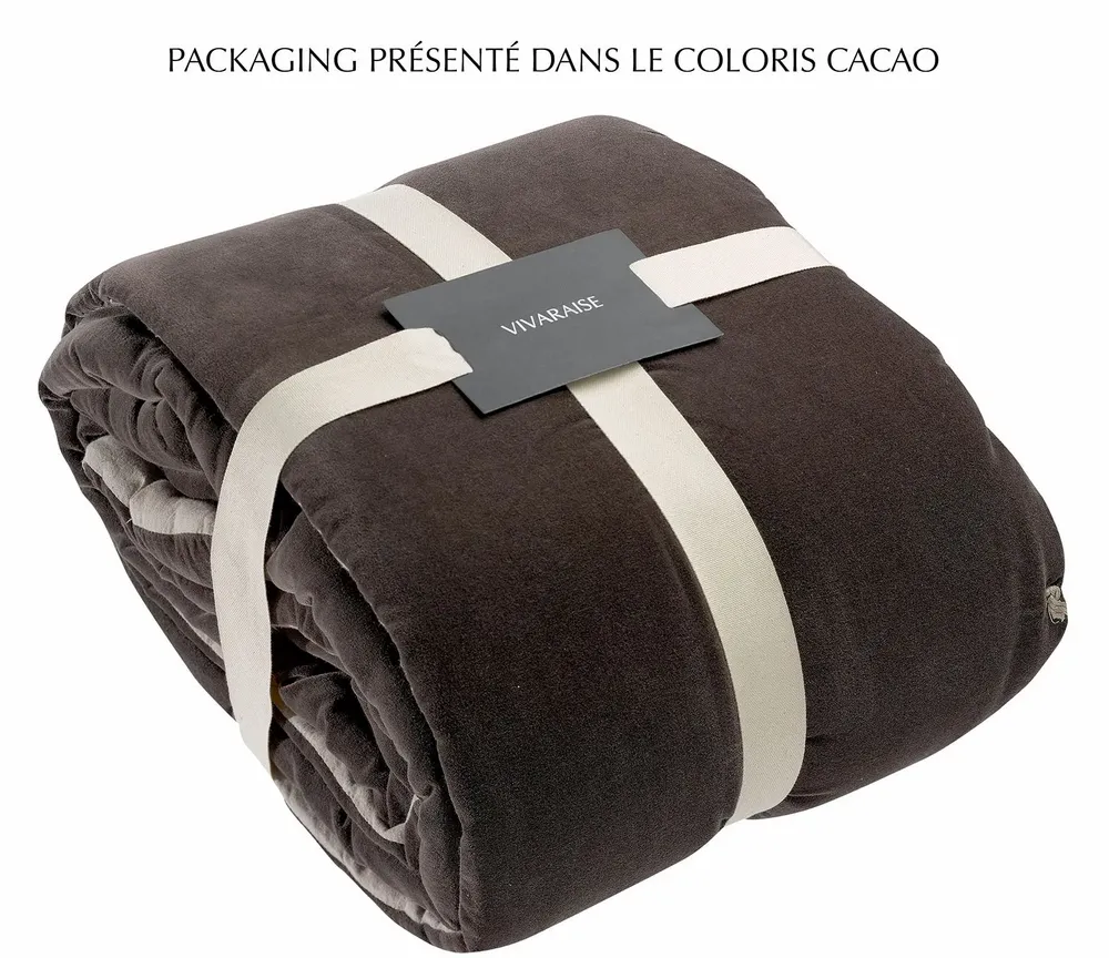 Throw blankets - Elise Knotted Dots Throw Blanket Grège 140 X 200 - MAISON VIVARAISE - SDE VIVARAISE WINKLER