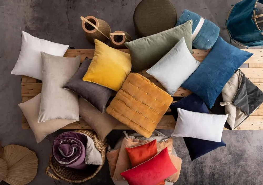 Coussins - Coussin uni Elise Opaline 45 x 45 - MAISON VIVARAISE - SDE VIVARAISE WINKLER