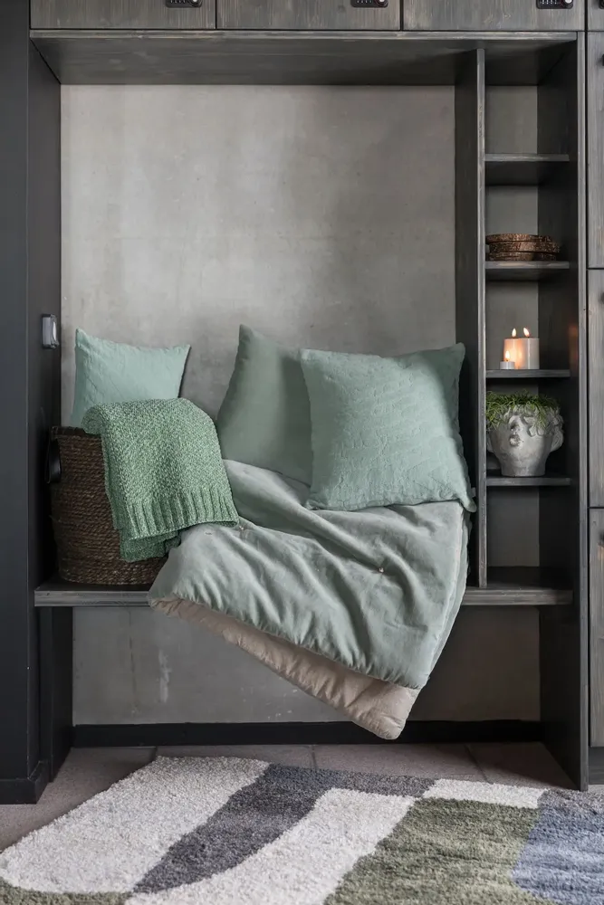 Linge de lit - Chemin de lit uni Elise Opaline 90 x 240 - MAISON VIVARAISE - SDE VIVARAISE WINKLER