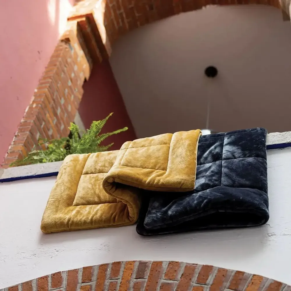 Bed linens - Betender Bed Throw Ocre 225 X 260 - MAISON VIVARAISE - SDE VIVARAISE WINKLER