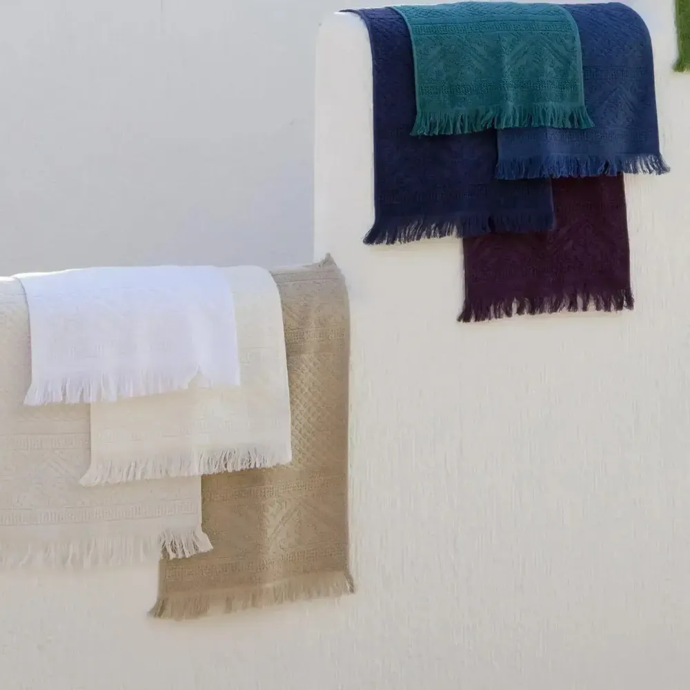 Serviettes de bain - Drap de bain Zoé Craie 100 X 180 - MAISON VIVARAISE - SDE VIVARAISE WINKLER