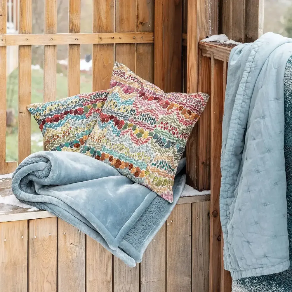Bed linens - Michka Bed Throw Alizée 220 X 240 - MAISON VIVARAISE - SDE VIVARAISE WINKLER