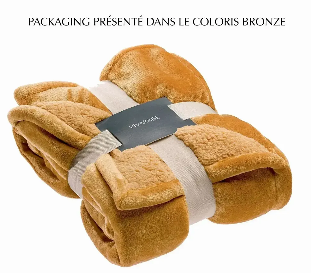 Throw blankets - Michka Throw Blanket Neige 130 X 160 - MAISON VIVARAISE - SDE VIVARAISE WINKLER