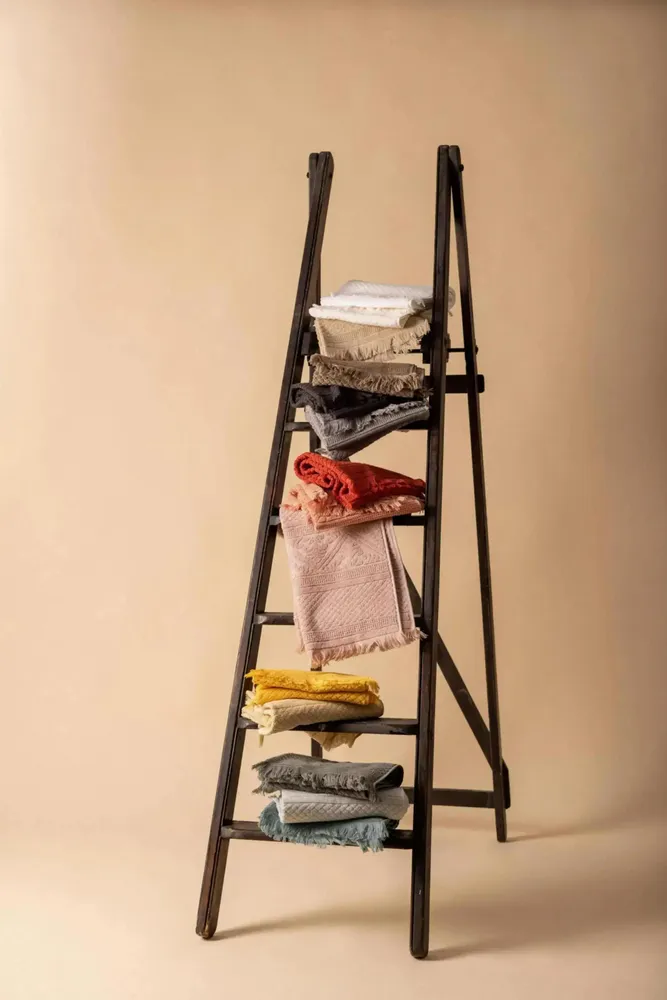 Serviettes de bain - Drap de douche uni Zoe Aubepine 70 x 140 - MAISON VIVARAISE - SDE VIVARAISE WINKLER