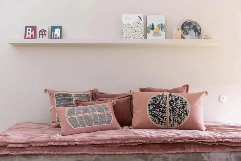 Cushions - Plain Fara Cushion Bois de rose 30 X 50 - MAISON VIVARAISE - SDE VIVARAISE WINKLER
