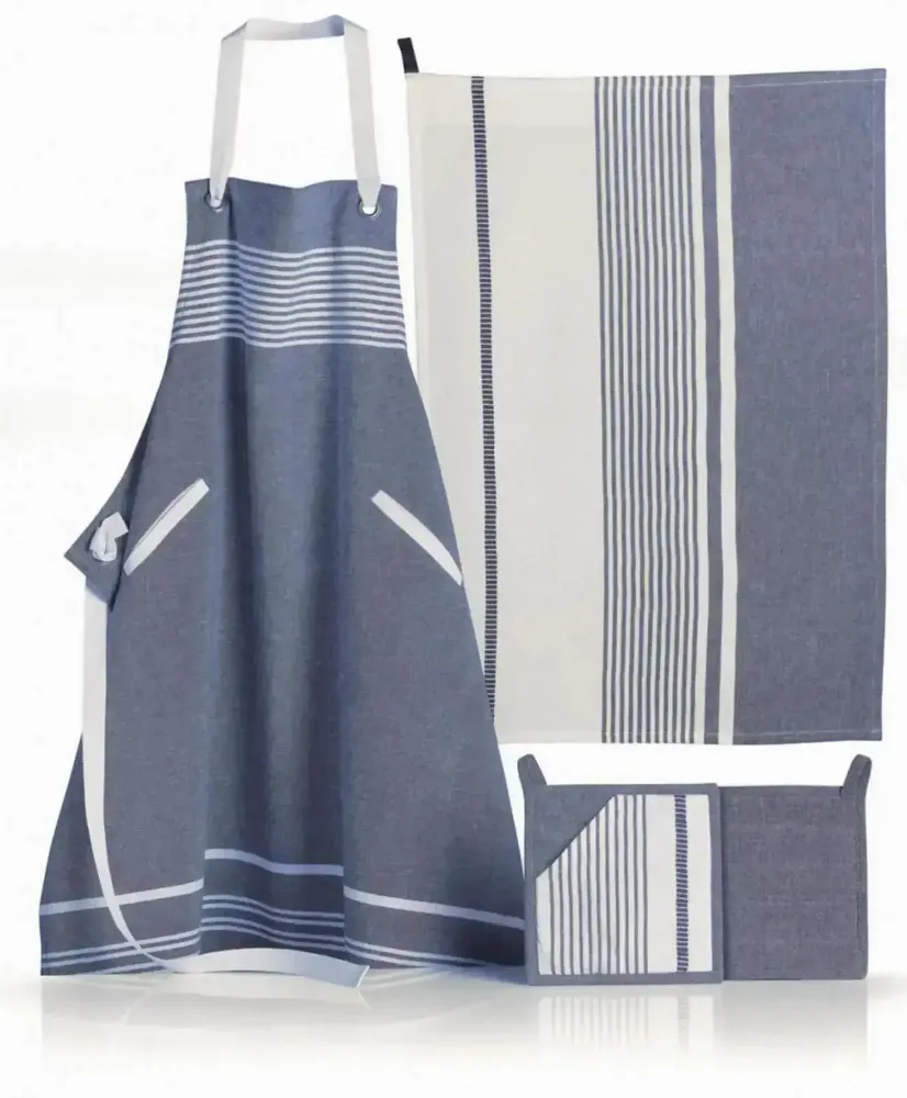 Tabliers de cuisine - Tablier de cuisine Ares Ombre 80 x 85 - MAISON VIVARAISE - SDE VIVARAISE WINKLER