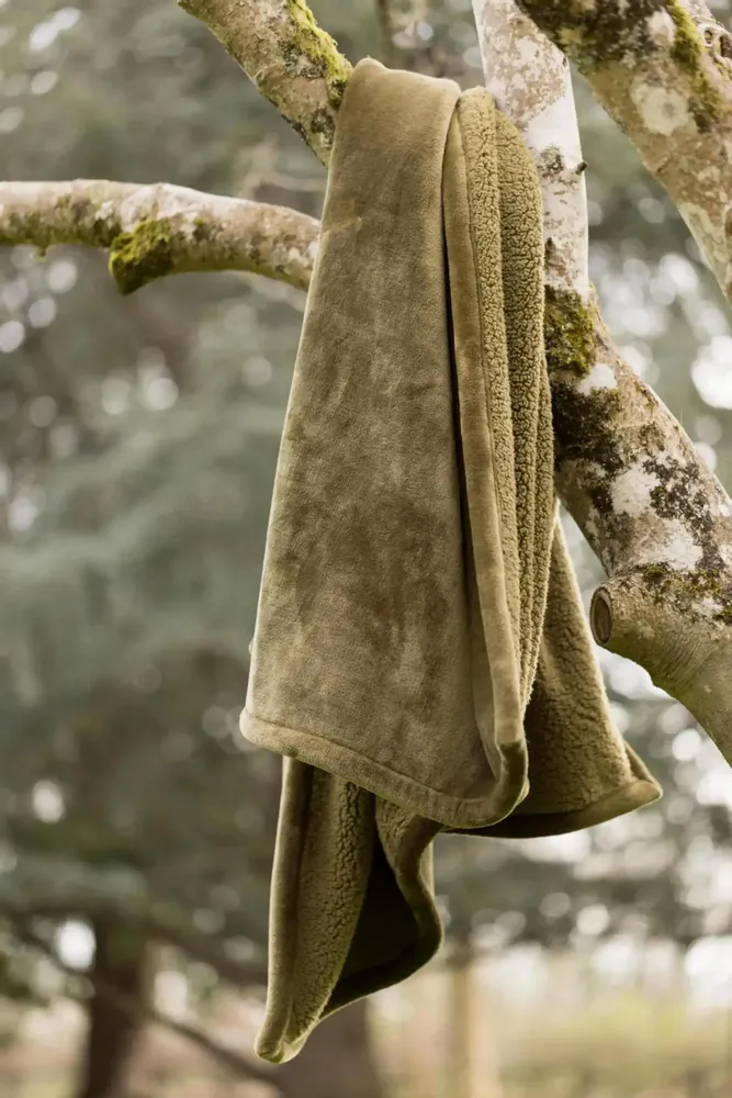 Throw blankets - Michka Maxi Throw Blanket Romarin 180 X 220 - MAISON VIVARAISE - SDE VIVARAISE WINKLER