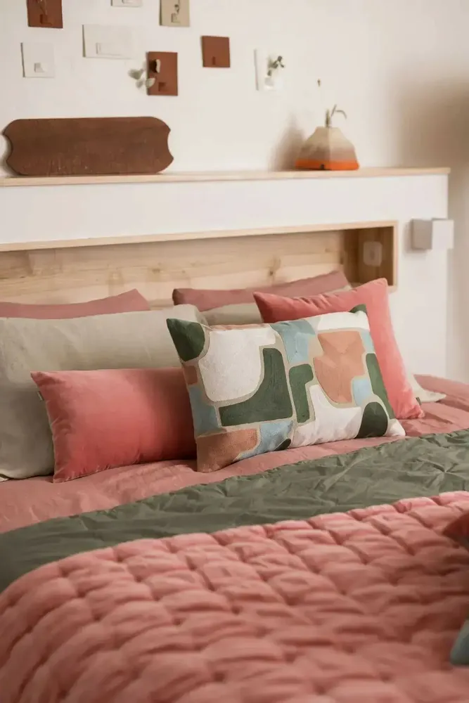 Cushions - Plain Cushion Elise Pêche 30 X 50 - MAISON VIVARAISE - SDE VIVARAISE WINKLER
