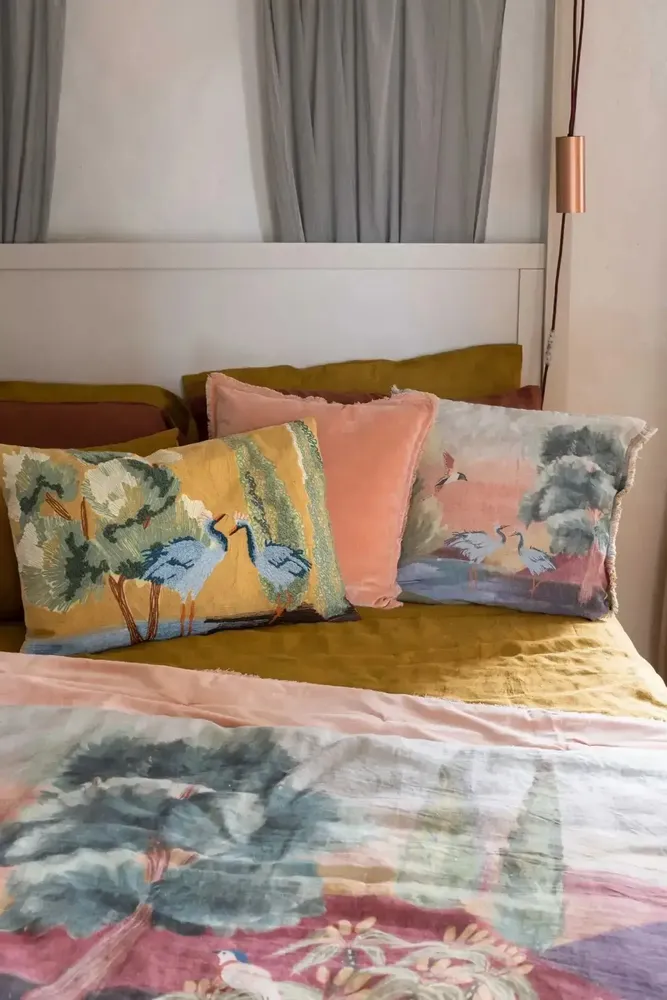 Coussins - Coussin uni Fara Dragée 45 x 45 - MAISON VIVARAISE - SDE VIVARAISE WINKLER
