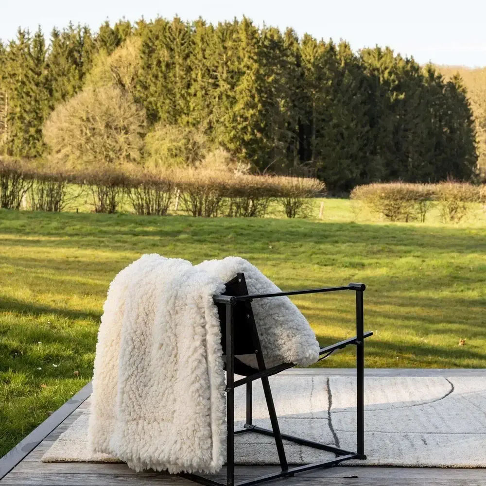 Plaids - Plaid Noam Neige 140 x 180 - MAISON VIVARAISE - SDE VIVARAISE WINKLER